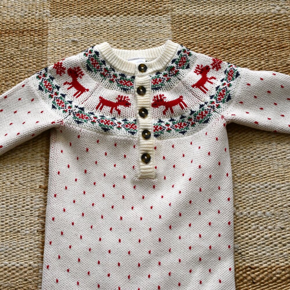 Hanna Andersson Holiday reindeer onesie